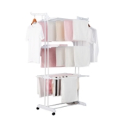 Image de Herzberg HG-8034WHT: Porte-vêtements de Déménagement - Blanche