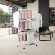 Image de Herzberg HG-8034WHT: Porte-vêtements de Déménagement - Blanche