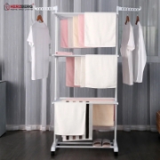 Image de Herzberg HG-8034WHT: Porte-vêtements de Déménagement - Blanche