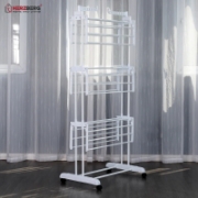 Image de Herzberg HG-8034WHT: Porte-vêtements de Déménagement - Blanche