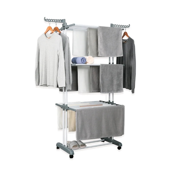 Image de Herzberg HG-8034GRY: Porte-vêtements de Déménagement - Grijs