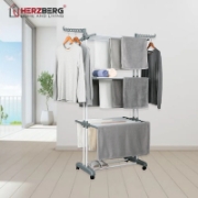 Image de Herzberg HG-8034GRY: Porte-vêtements de Déménagement - Grijs