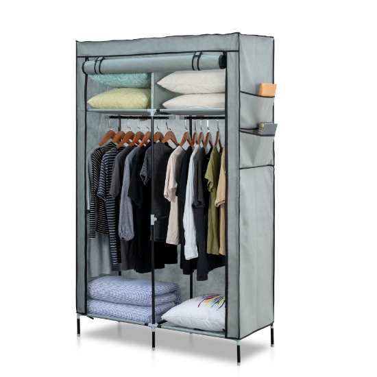 Image de Herzberg HG-8012: Armoire de Rangement Gris