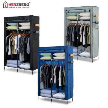 Show details for Herzberg HG-8012: Storage Wardrobe Gray Picture of Herzberg HG-8012: Storage Wardrobe Gray