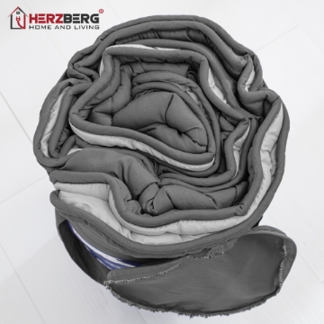 Show details for Herzberg HG-2420BCO: Bicolor Microfiber Duvet - 240x200cm Gray Picture of Herzberg HG-2420BCO: Bicolor Microfiber Duvet - 240x200cm Gray