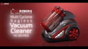Image de Herzberg HG-8047RED: Aspirateur Sans Sac Multi-Cyclone