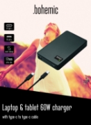 Image de Bohemic BOH7382: Chargeur ultra-mince pour ordinateur portable et tablette 60W