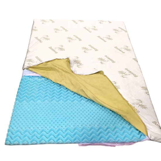 Image de Royalty Comfort SLT-90190: Surmatelas Ergonomique en Mousse à Mémoire de Forme en Bambou 90x190