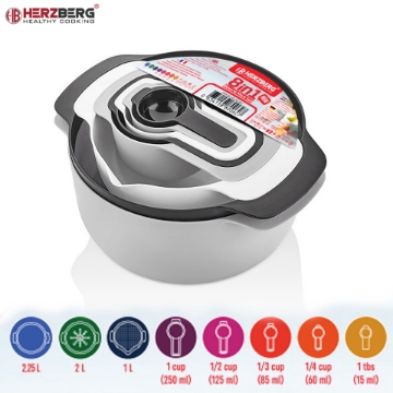 Show details for Herzberg 8 in 1 Bowl & Measuring Cups Set Picture of Herzberg 8 in 1 Bowl & Measuring Cups Set