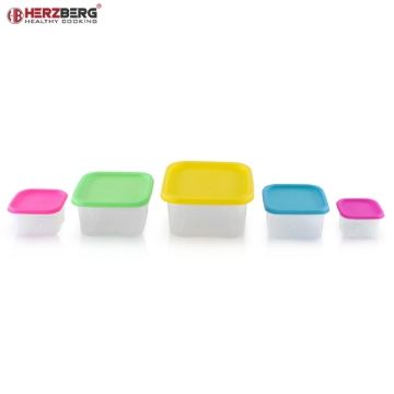 Show details for Herzberg HG-SFS5N1: 5-in-1 Square Food Storage Container Set Picture of Herzberg HG-SFS5N1: 5-in-1 Square Food Storage Container Set