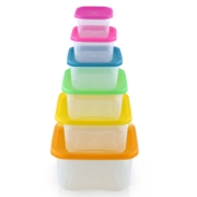 Image de Herzberg Ensemble de contenants carrés 6 en 1 pour aliments