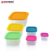 Image de Herzberg Ensemble de contenants carrés 6 en 1 pour aliments