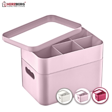 Show details for Herzberg HG-OKY676: 2 Layer Multipurpose Organizer Box Pink Picture of Herzberg HG-OKY676: 2 Layer Multipurpose Organizer Box Pink