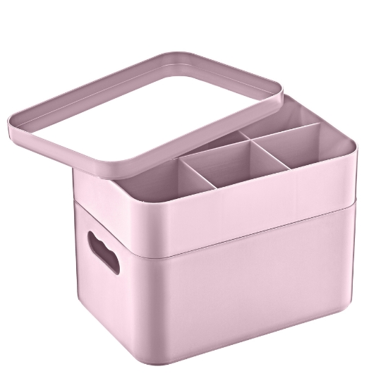 Image de Herzberg HG-OKY676: Boîte de rangement polyvalente à 2 couches Mauve