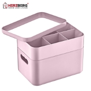 Image de Herzberg HG-OKY676: Boîte de rangement polyvalente à 2 couches Mauve