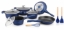 Image de Royalty Line RL-BS1010M: Batterie de Cuisine à Revêtement en Céramique de 13 Pièces Bleu