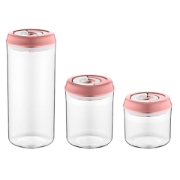 Image de HerzbergEnsemble de pots de stockage sous vide Rose