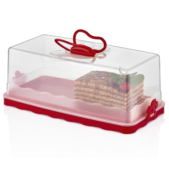 Image de Herzberg HG-L575: Dôme à gâteau bâton Rouge