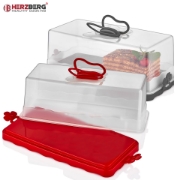 Image de Herzberg HG-L575: Dôme à gâteau bâton Rouge