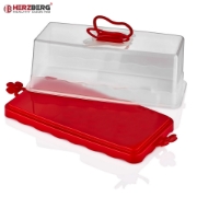 Image de Herzberg HG-L575: Dôme à gâteau bâton Rouge