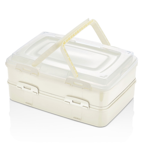 Picture of Herzberg Duplex Takeaway Pastry Carrying Box Ivory
