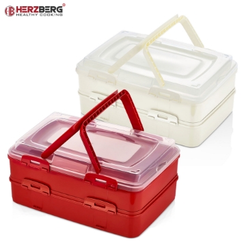 Show details for Herzberg Duplex Takeaway Pastry Carrying Box Ivory Picture of Herzberg Duplex Takeaway Pastry Carrying Box Ivory