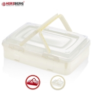 Image de Herzberg HG-L719: Boîte de transport de pâtisseries à emporter à un étage Rouge