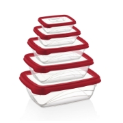 Image de Herzberg 5 Pièces Bio Saver Box Set Rouge
