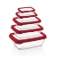Picture of Herzberg 5 Pieces Bio Saver Box Set Red