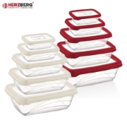 Picture of Herzberg 5 Pieces Bio Saver Box Set Red