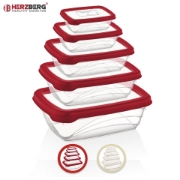 Image de Herzberg 5 Pièces Bio Saver Box Set Rouge