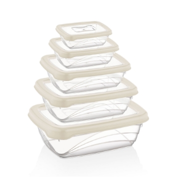 Show details for Herzberg 5 Pieces Bio Saver Box Set Ivory Picture of Herzberg 5 Pieces Bio Saver Box Set Ivory