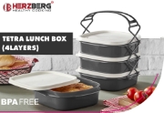 Image de Herzberg Boîte à lunch tétra 4 couches