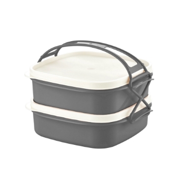 Show details for Herzberg 2-Layer Tetra Lunch Box Picture of Herzberg 2-Layer Tetra Lunch Box