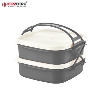 Show details for Herzberg 2-Layer Tetra Lunch Box Picture of Herzberg 2-Layer Tetra Lunch Box