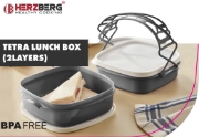 Image de Herzberg Boîte à lunch tétra à 2 couches