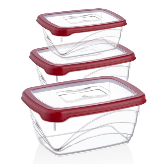 Image de Herzberg Coffret 3 pièces Extra Deep Bio Saver Rouge
