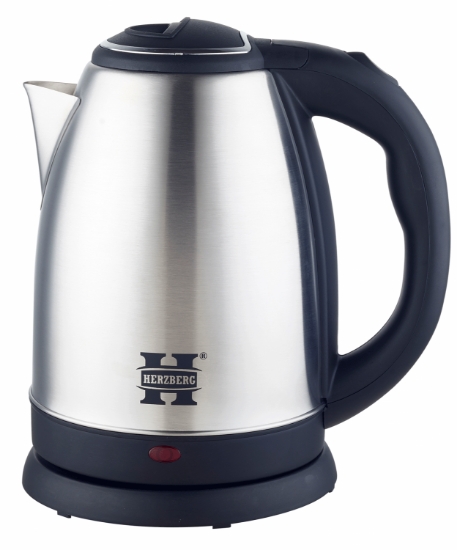 Image de Herzberg HG-5011SIL: Bouilloire électrique 1.8L 1500W en acier inoxydable - Argent