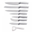 Picture of Royalty Line RL-WHT7-W: 7 Pieces of Non-Stick Coating Knives Set w/ Peeler-White