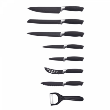 Show details for Royalty Line RL-BLK7-W: 7 Pieces Non-Stick Coating Knives Set w/ Peeler-Black Picture of Royalty Line RL-BLK7-W: 7 Pieces Non-Stick Coating Knives Set w/ Peeler-Black