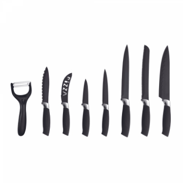Show details for Royalty Line RL-BLK7-W: 7 Pieces Non-Stick Coating Knives Set w/ Peeler-Black Picture of Royalty Line RL-BLK7-W: 7 Pieces Non-Stick Coating Knives Set w/ Peeler-Black
