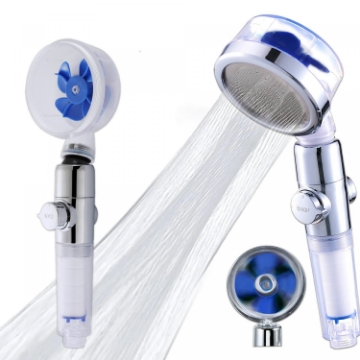Show details for Herzberg Turbo Charger Showerhead - Matte Blue Picture of Herzberg Turbo Charger Showerhead - Matte Blue