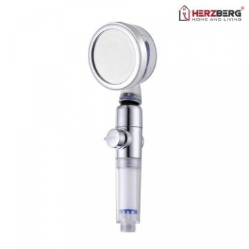 Show details for Herzberg Turbo Charger Showerhead - Matte Blue Picture of Herzberg Turbo Charger Showerhead - Matte Blue