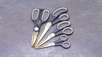 Show details for Genius Ideas Titanium Coated Scissors (4pcs) Picture of Genius Ideas Titanium Coated Scissors (4pcs)