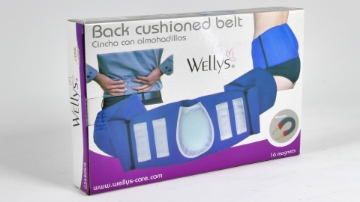 Show details for Wellys Magnetic Back Belt with Cushion - Blue Picture of Wellys Magnetic Back Belt with Cushion - Blue