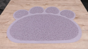 Show details for Genius Ideas Cat Paw Food Bowl Rug Picture of Genius Ideas Cat Paw Food Bowl Rug