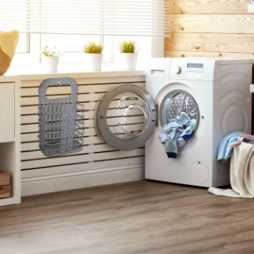Show details for Genius Ideas Mobile laundry basket Picture of Genius Ideas Mobile laundry basket