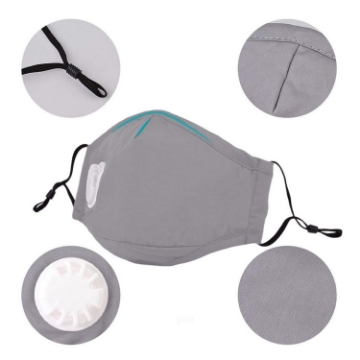 Show details for Washable Cotton Mask w/ 2 Activated Carbon Filters Picture of Washable Cotton Mask w/ 2 Activated Carbon Filters