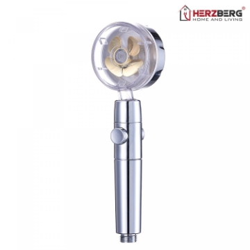 Show details for Herzberg Turbo Charger Showerhead Gold Picture of Herzberg Turbo Charger Showerhead Gold