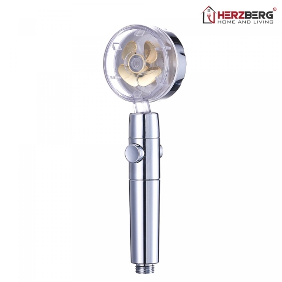 Image de Pomme De Douche Herzberg Turbo Chargeur Doré